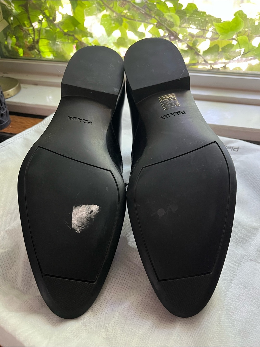 Prada Black Leather Wingtip Boots Men’s size 10 - Picture 5 of 5